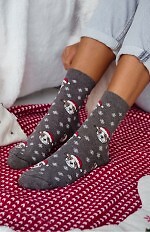 Skarpety Milena 1283-039 Buldogi I Płatki Śniegu 37-41