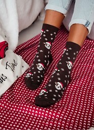 Skarpety Milena 1283-039 Buldogi I Płatki Śniegu 37-41