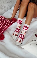 Skarpety Milena 1283-040 świąteczne Ciastka 37-41