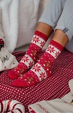 Skarpety Milena 1283-040 świąteczne Ciastka 37-41