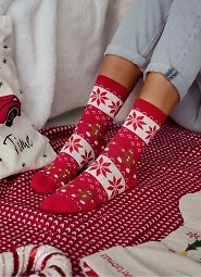 Skarpety Milena 1283-040 świąteczne Ciastka 37-41