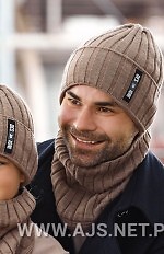 Komplet AJS 50-251 Czapka+tuba męski