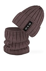 Komplet AJS 50-251 Czapka+tuba męski