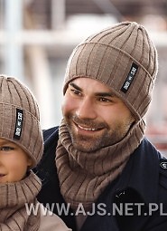 Komplet AJS 50-251 Czapka+tuba męski