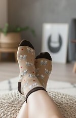 Skarpety Milena 0200-196 Małe Kotki Serduszka 37-41