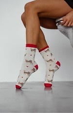 Skarpety Milena 0200-196 Małe Kotki Serduszka 37-41