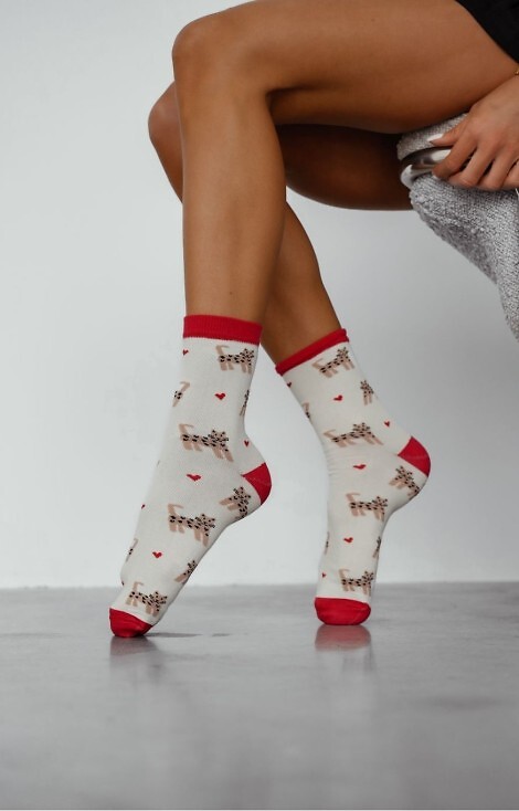 Skarpety Milena 0200-196 Małe Kotki Serduszka 37-41