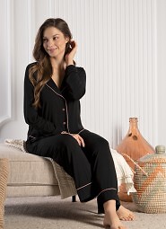 Piżama Mademoiselle Sommeil CC0154 Midnight Ease dł/r S-XL rozpinana