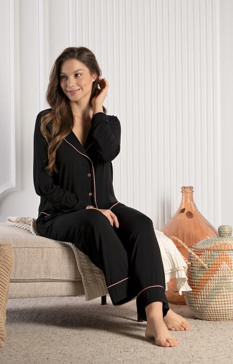 Piżama Mademoiselle Sommeil CC0154 Midnight Ease dł/r S-XL rozpinana