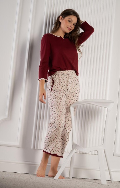 Piżama Mademoiselle Sommeil CC0140 Wildflower 3/4 S-XL