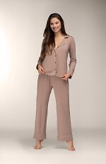 Piżama Mademoiselle Sommeil CC0153 Mocca Ease dł/r S-XL rozpinana