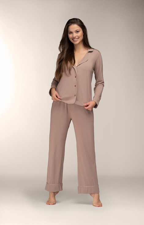 Piżama Mademoiselle Sommeil CC0153 Mocca Ease dł/r S-XL rozpinana