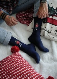 Skarpety Milena 0125-099 Misiek W Sweterze 39-46