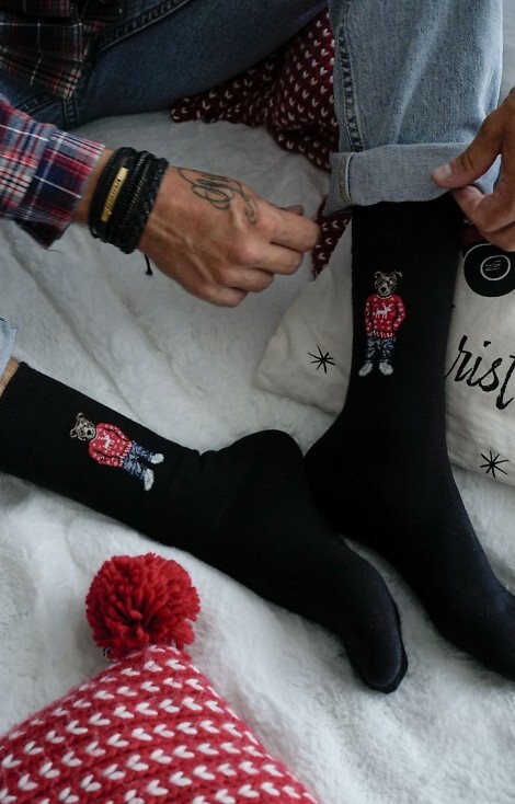 Skarpety Milena 0125-099 Misiek W Sweterze 39-46