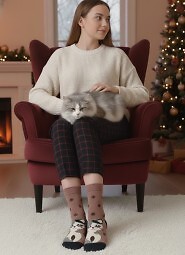 Skarpety WiK 002 Angora Damskie 02 Koty 35-42