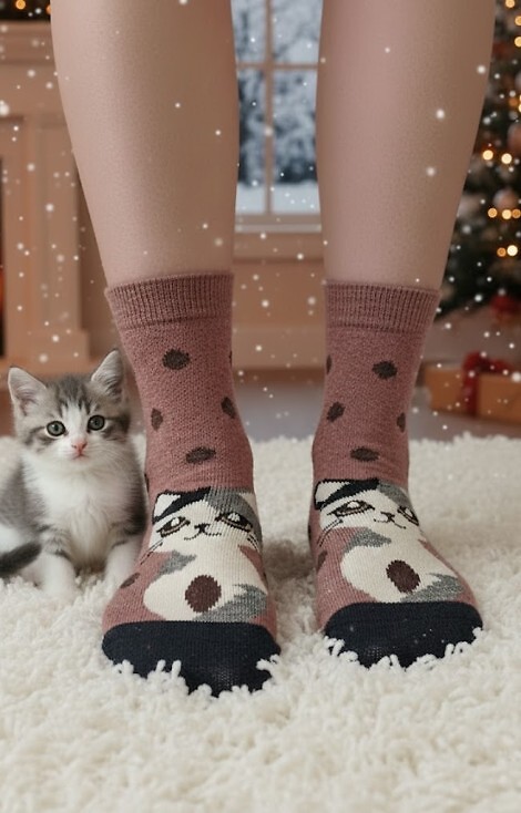 Skarpety WiK 002 Angora Damskie 02 Koty 35-42