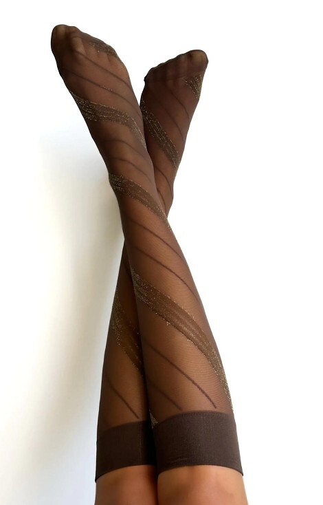 Podkolanówki Veneziana Spiga Lurex 15 den