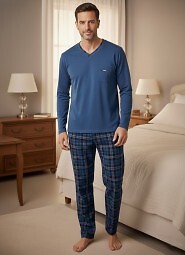 Piżama Cornette 122/210 Victor dł/r M-2XL męska