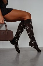 Podkolanówki Milena 0248-016 Kokardki 37-41