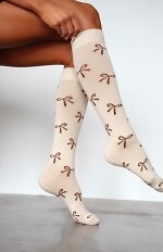 Podkolanówki Milena 0248-016 Kokardki 37-41