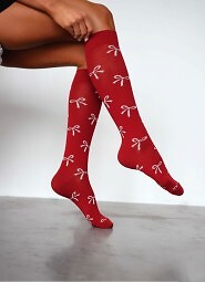 Podkolanówki Milena 0248-016 Kokardki 37-41