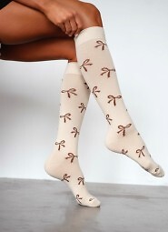 Podkolanówki Milena 0248-016 Kokardki 37-41