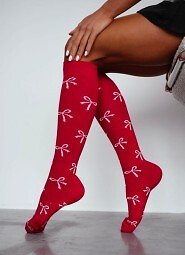 Podkolanówki Milena 0248-016 Kokardki 37-41