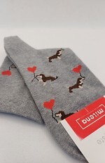 Skarpety Milena 0200-201 Jamniki Walentynki 37-41