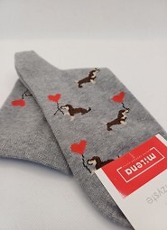 Skarpety Milena 0200-201 Jamniki Walentynki 37-41