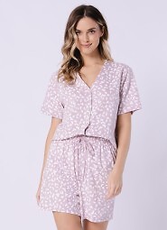 Piżama Leveza 1709 Samanta kr/r S-XL rozpinana