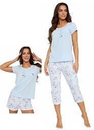 Piżama Cornette 466/344 Delicate kr/r damska trzyczęściowa S-2XL