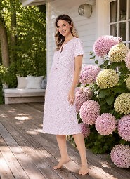 Leveza 1723 Oriana short sleeve nightshirt M-2XL