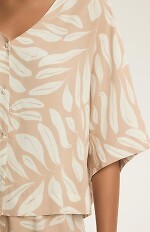 Piżama Henderson Ladies 43688 Dextra 3/4 S-3XL rozpinana