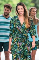 Szlafrok Key LGL 574 A26 3/4 S-XL damski