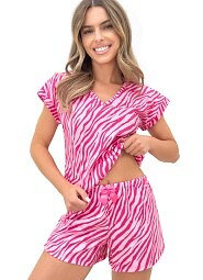 Piżama Donna Zebra Short kr/r S-2XL