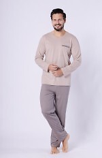 Piżama Hotberg 1752 Mikołaj dł/r M-2XL