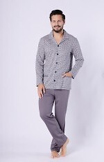 Piżama Hotberg 1748 Kamil dł/r M-2XL rozpinana