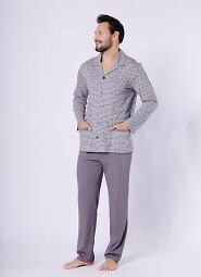 Piżama Hotberg 1748 Kamil dł/r M-2XL rozpinana