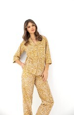 Piżama Sensis Lauryn 3/4 S-XL rozpinana