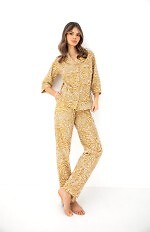 Piżama Sensis Lauryn 3/4 S-XL rozpinana