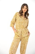 Piżama Sensis Lauryn 3/4 S-XL rozpinana