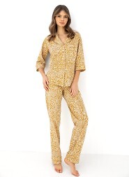 Piżama Sensis Lauryn 3/4 S-XL rozpinana