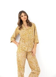 Piżama Sensis Lauryn 3/4 S-XL rozpinana