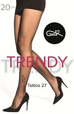 Rajstopy Gatta Trendy Tattoo wz.27 20 den 2-4
