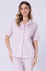 Piżama Leveza 1712 Dominika kr/r M-2XL rozpinana