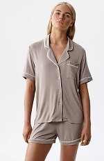 Piżama Atlantic NLP-496 kr/r S-2XL rozpinana