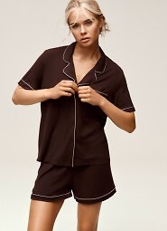 Piżama Atlantic NLP-496 kr/r S-2XL rozpinana