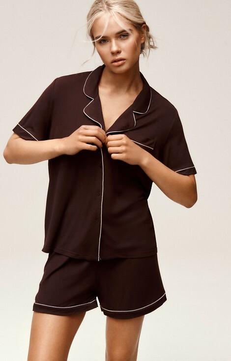 Piżama Atlantic NLP-496 kr/r S-2XL rozpinana