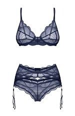 Komplet Obsessive Nightly Blue 3-PCS Set XS-2XL