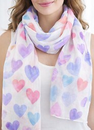 Apaszka Noviti CS024 Serca I Kwiaty